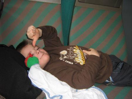 retour le lendemain soir. Franklin dort c'est d�j� bien....mais le bavard non!!!...