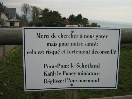 on m'a lu la pancarte et nous l'avons trouv�e sympa.