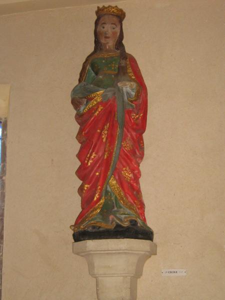 statue de pierre  Poychrome du XVIe