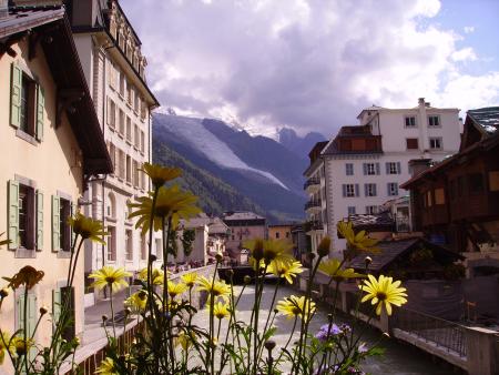 glacier de Chamonix et le Arve