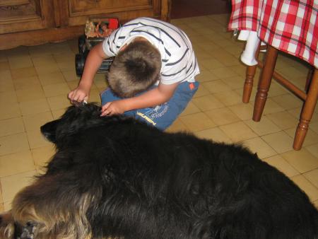 voil�, je fais le malade, on joue au docteur...