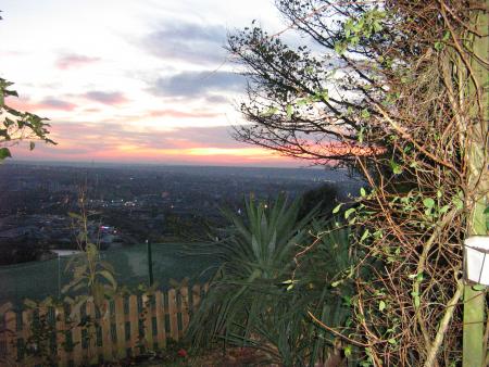 couch� de soleil sur Rouen , pris de la c�te de la corniche.