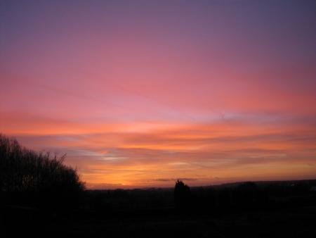 coucher de soleil sur la plaine Normande. sept2007