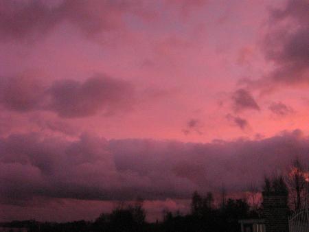 hier au soir, coucher du soleil avec le d�but de la temp�te